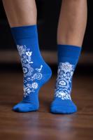 Barefoot ponožky Folk - modré 43-46
