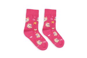 Detské barefoot ponožky Be Lenka Kids - Crew - Unicorn - BubleGum Pink 23-26