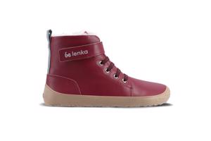 Detské zimné barefoot topánky Be Lenka Winter Kids - Dark Cherry Red 30